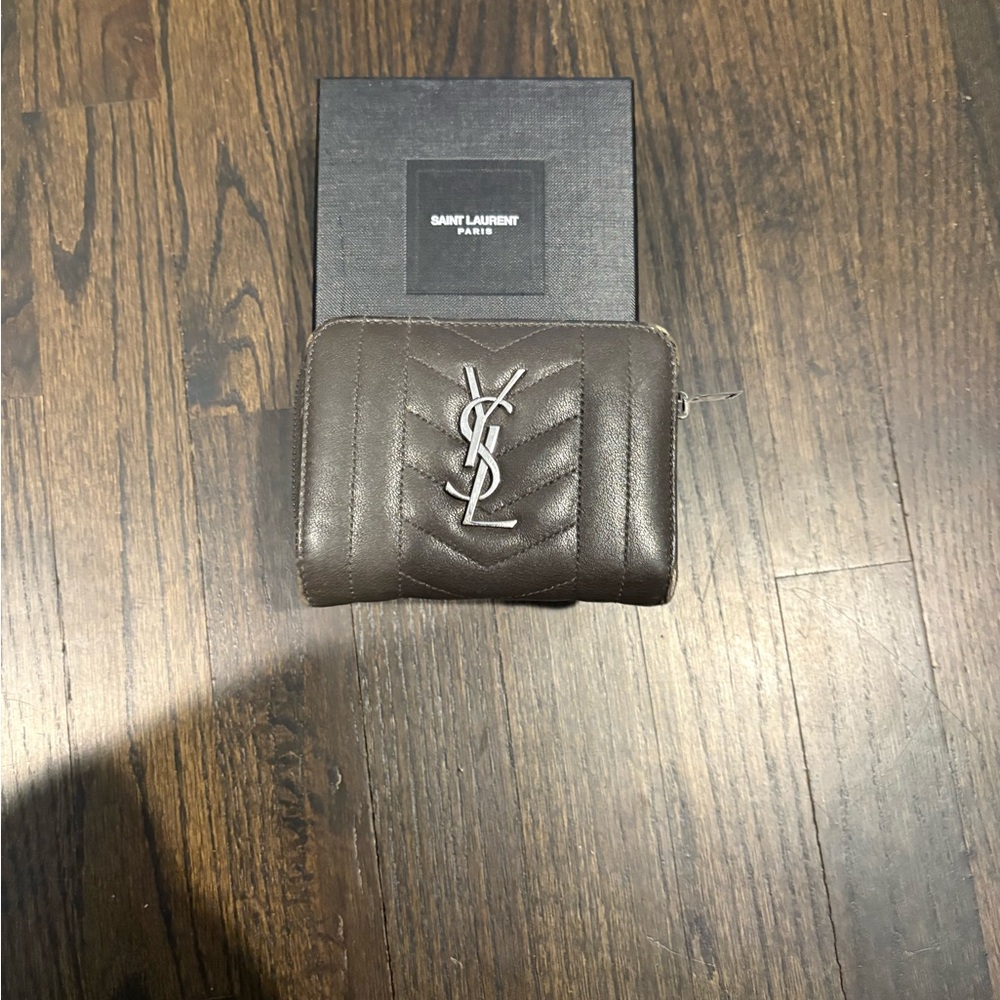 Saint Laurent Metallic Quilted Wallet